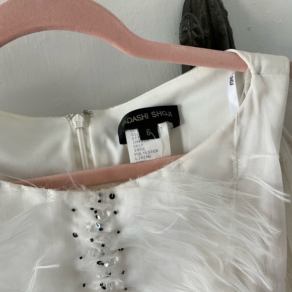 Vintage Tadashi Shoji Feather Sequin Dress - Picture 5 of 5